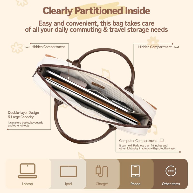 GEEKSHARE Large Capacity Laptop Storage Bag - Crossbody & Handheld 14 Inch Laptop Sleeve Compatible with iPad/Pro/Air, Waterproof Bag with Tablet Compartment - Team Timothy - Image 4